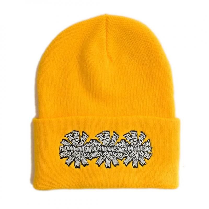 FUCKING AWESOME THREE SPIRAL CUFF BEANIE / GOLD (ファッキン