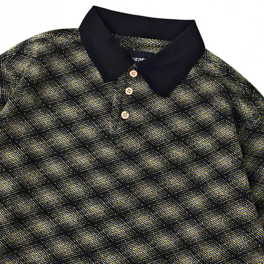 THEORIES E.S.P. LONGSLEEVE POLO / LILAC/BLACK（セオリーズ