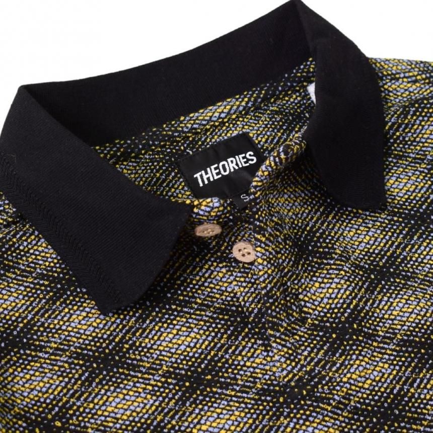 THEORIES E.S.P. LONGSLEEVE POLO / LILAC/BLACK（セオリーズ