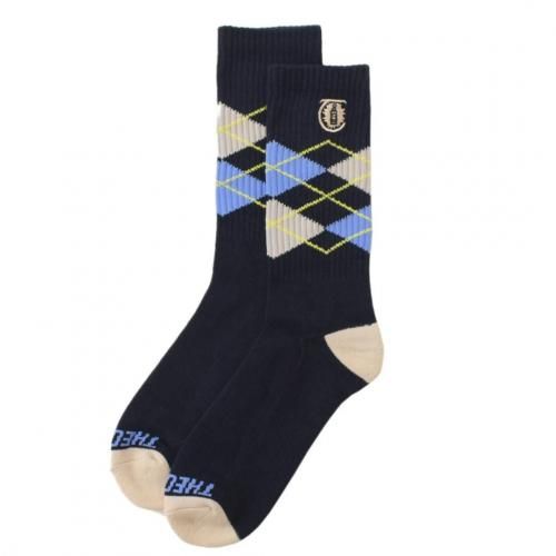 THEORIES ARGYLE SOCKS / BLACK/LAVENDERʥ꡼  å/ˡ