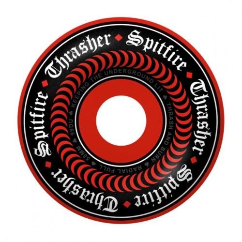 SPIT FIRE  THRASHER OATH F4 RADIAL FULL WHEEL (RED) 99DU/58mm (ԥåȥե F4 饷å ϡɥ)