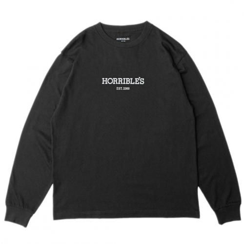 HORRIBLE'S LOGO L/S T-SHIRT / BLACK/WHITE BLUE INK (ۥ֥륺 Ĺµ /󥰥꡼ T)