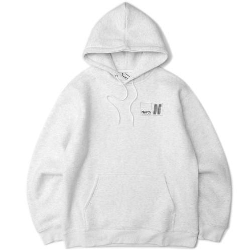 NORTH N LOGO HOODIE / LIGHT GREY/BLACK (Ρȥޥ աǥ)