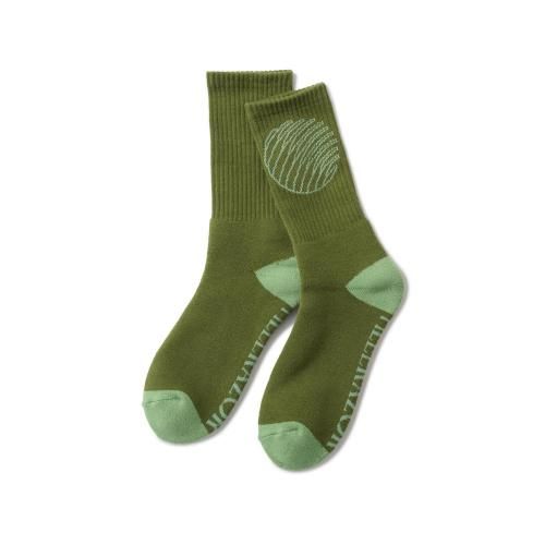 HELLRAZOR HORIZON LOGO SOX / ARMY GREEN (إ쥤 å/)