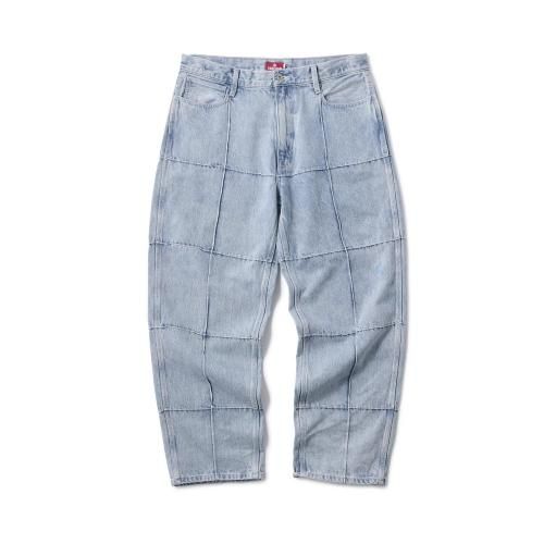 HELLRAZOR BLOCK BAGGIE DENIM PANTS / LIGHT INDIGO (إ쥤 Х ǥ˥ѥ)