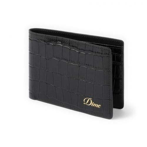 Dime Croc Bifold Wallet / Black ( å/)