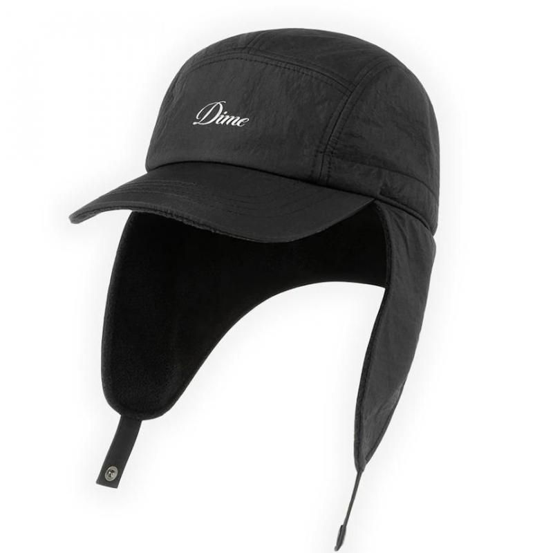 Dime Cursive Earflap Cap / Black (������ ���䡼�ե�åץ���å�)