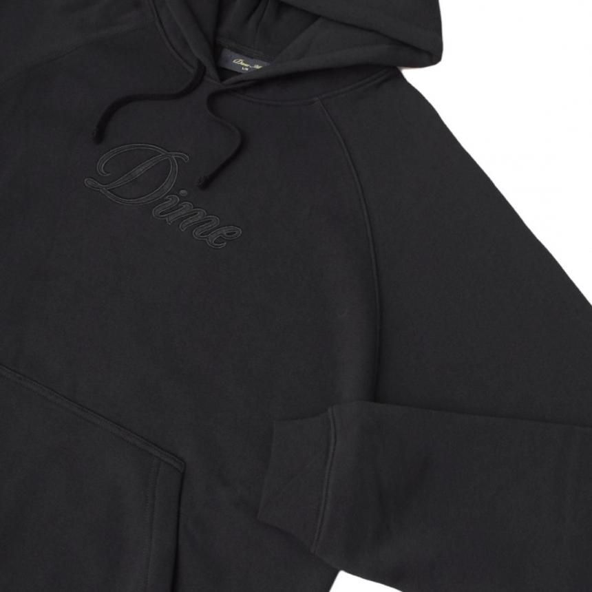 Dime Cursive Hoodie | ブラック - HORRIBLE'S PROJECT｜HORRIBLE'S