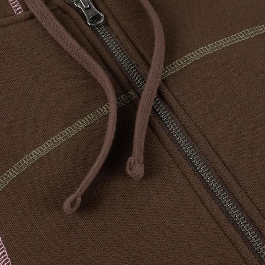 Dime Court Zip Hoodie | ブラウン - HORRIBLE'S PROJECT｜HORRIBLE'S