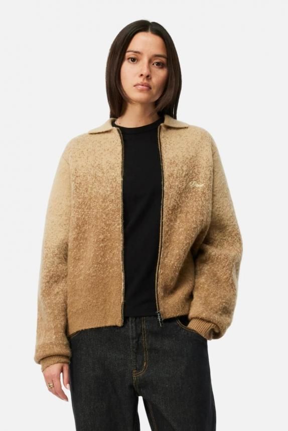 Dime Mohair Double Zip Knit | Camel - HORRIBLE'S PROJECT
