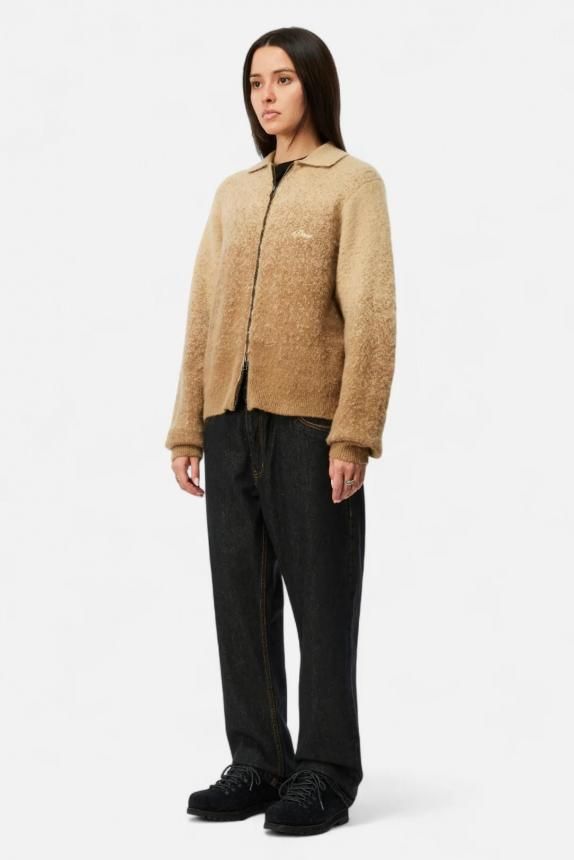 DIME ニットアウターダブルジッパー Dime Mohair Double Zip Knit | Camel - HORRIBLE'S PROJECT