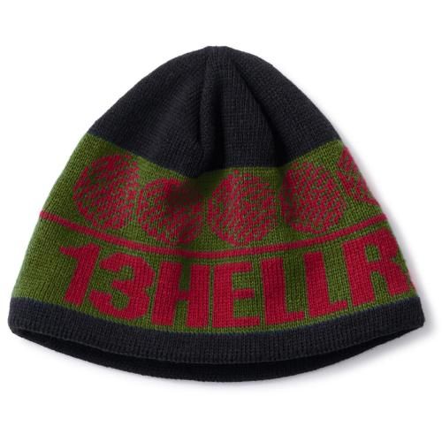 HELLRAZOR BOARDER BEANIE / BLACK/GREEN (إ쥤 ӡˡ