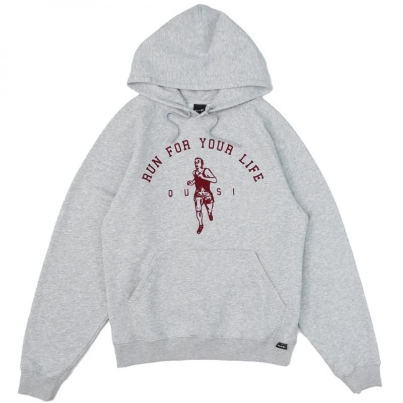 QUASI RUN HOODIE / HEATHER GREY (������ �ѡ����� �ա��ǥ���)