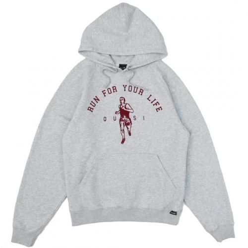 QUASI RUN HOODIE / HEATHER GREY ( ѡ աǥ)