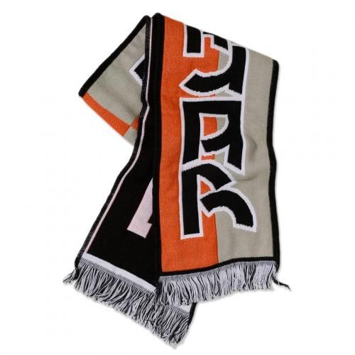 Polar Skate Co FOOTBALL SCARF SQUARES / ORANGE/GREY (ݡ顼 ޥե顼 )
