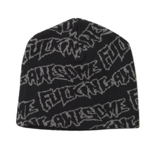 FUCKING AWESOME FA STAMP REPEAT SKULLY BEANIE / BLACK (�ե��å��󥪡����� �ӡ��ˡ�����å�)