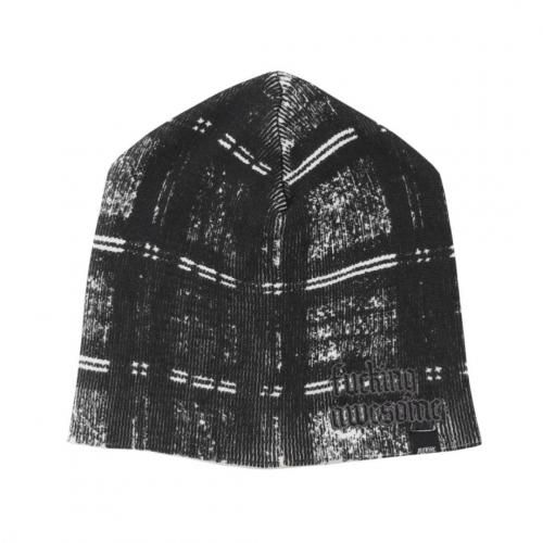 FUCKING AWESOME DIGITAL PLAID SKULLY BEANIE / BLACK (�ե��å��󥪡����� �ӡ��ˡ�����å�)