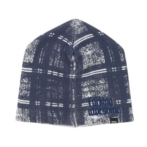 FUCKING AWESOME DIGITAL PLAID SKULLY BEANIE / NAVY (�ե��å��󥪡����� �ӡ��ˡ�����å�)