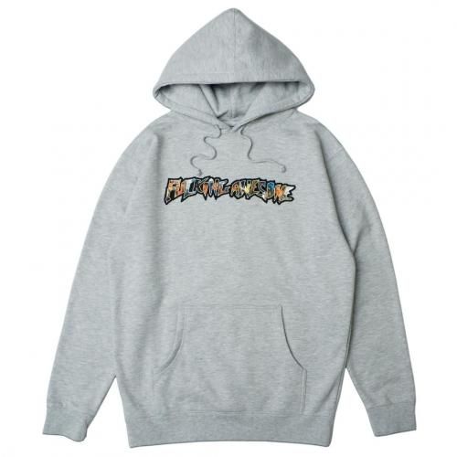FUCKING AWESOME DILL COLLAGE LOGO HOODIE / GREY HEATHER (�ե��å��󥪡����� �ա��ǥ���)