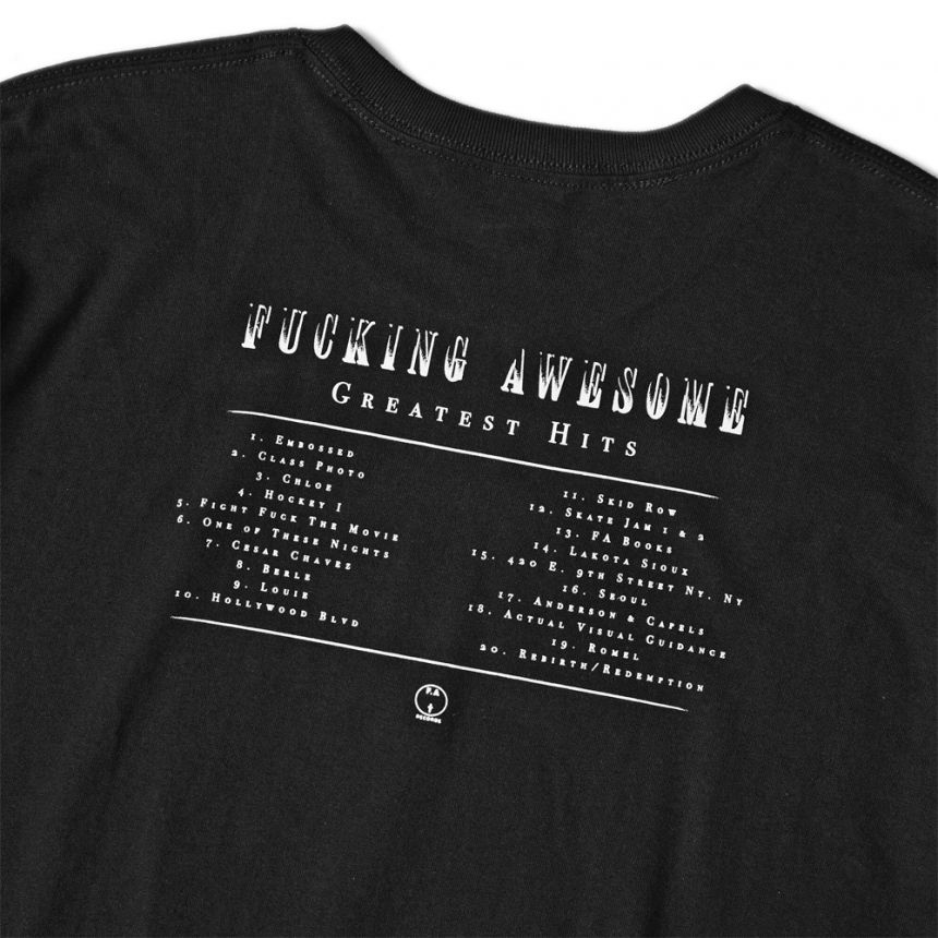 定価13万 21AW新作・名作・美品 ダークウォッシュSKATER サイズ42 FUCKING AWESOME GREATEST HITS TEE | ブラック - HORRIBLE'S PROJECT