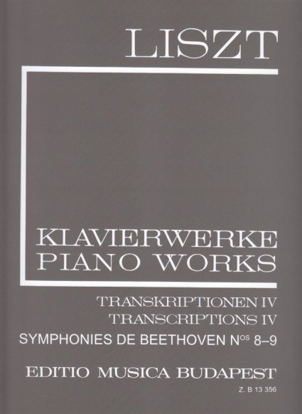 ピアノ／リスト：ピアノのための独奏用改編曲集 第4巻 ベートーヴェンの交響曲 第8番、第9番 - Bremen Online Shop