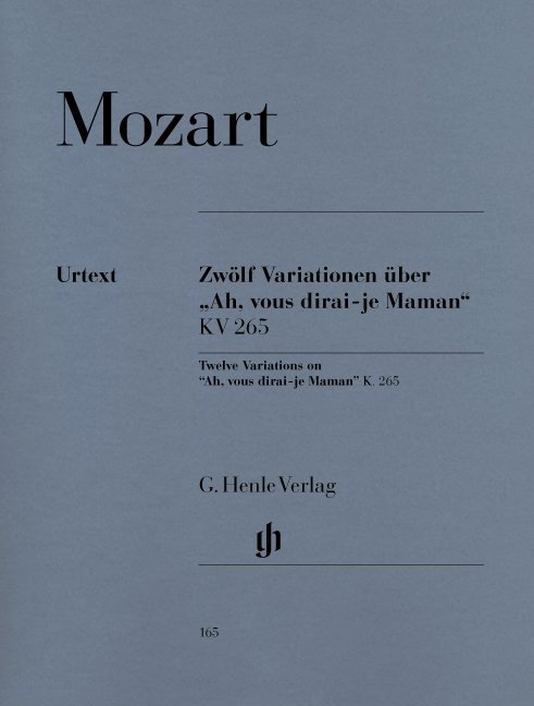 ピアノ／モーツァルト："ああ、お母さん聞いて" による 12の変奏曲（きらきら星変奏曲） ハ長調 KV 265（300e） Bremen  Online Shop