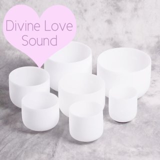 フロステッドクリスタルボウル - クリスタルボウルの販売 アルケミークリスタルボウル Divine Love Sound