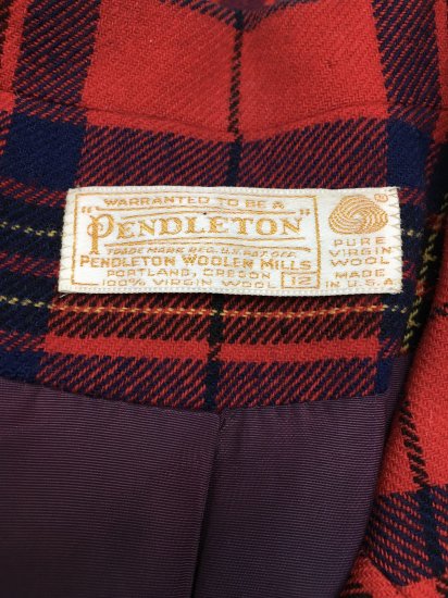 ヴィンテージ・PENDLETON ペンドルトン・タータンチェック・ウールジャケット