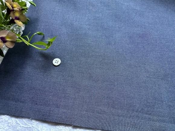 80/双糸 平織 インディゴ コットン / indigo - - plus bleu - *リネン