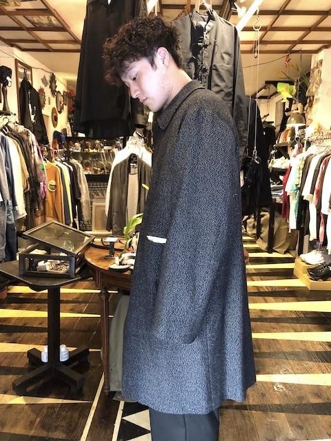 MASU MELANGE TWEED COLLAR COAT ロングコート