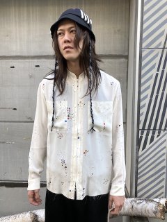MASU ジップアップシルクシャツ/長袖シャツ