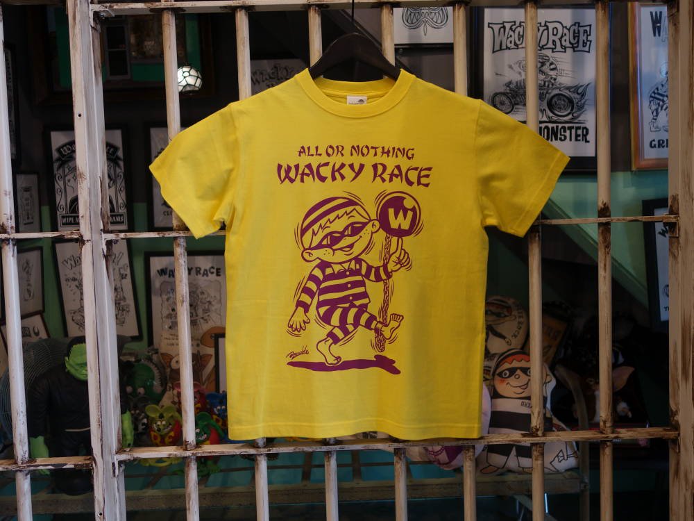 鉄球ワキゾウ Ｔシャツ（イエロー）　 WACKY RACEオリジナル Tシャツ