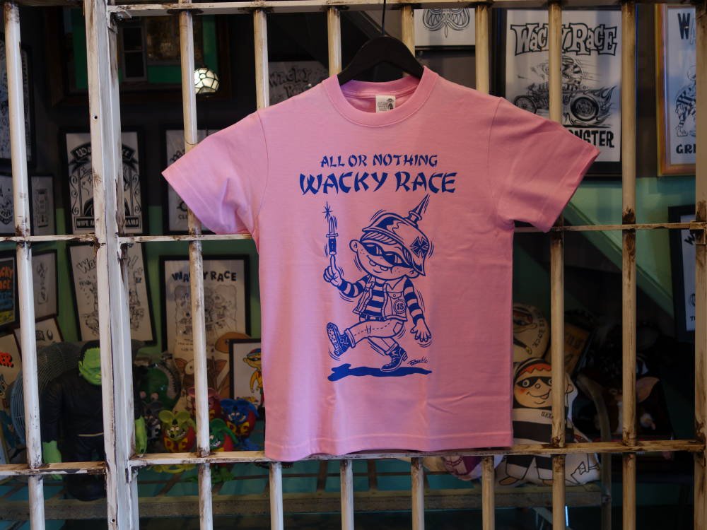 ナイフ　OUTLAWワキゾウ Ｔシャツ（ピンク）　 WACKY RACEオリジナル Tシャツ