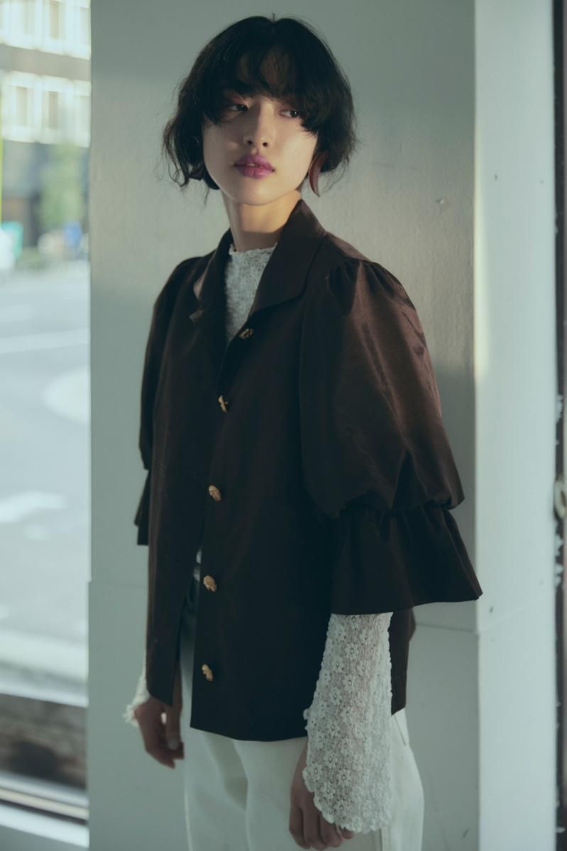 BALLOON SLEEVE JACKET /BRN