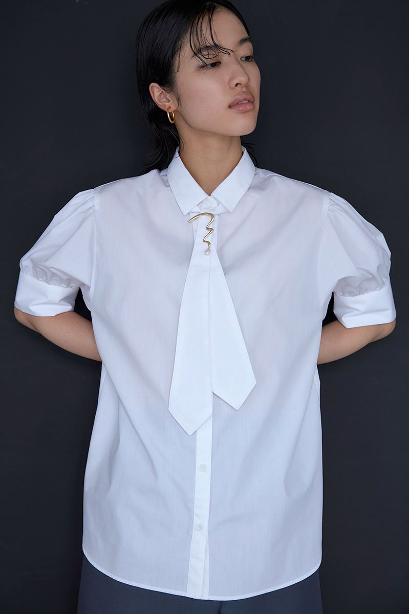 宅配便送料無料 MEER. GOURD SLEEVELESS BLOUSE /CRM | tatihome.com