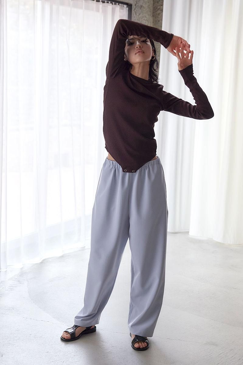 MAT SATIN RELAX PANTS /BLE