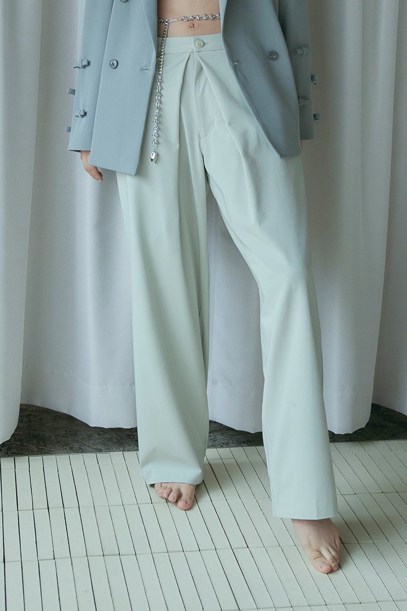 70cmMEER FOLD TUCK PANTS とMEER TWEED 2点 - カジュアルパンツ