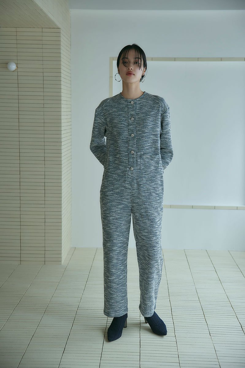 TWEED JUMPSUIT /NVY