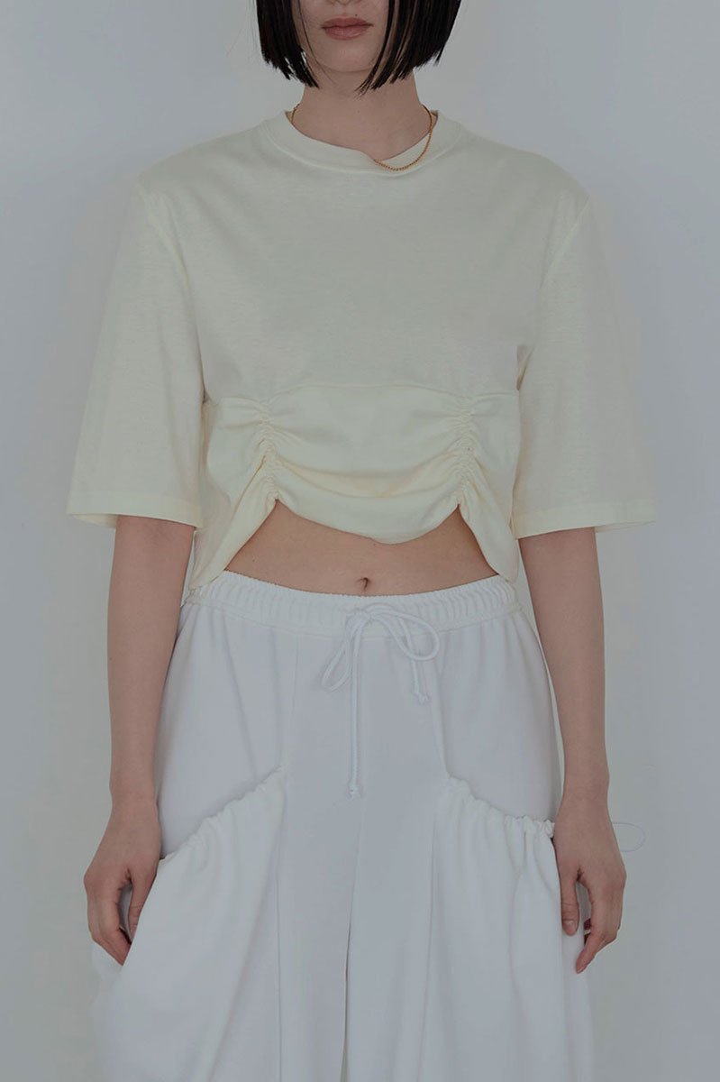 HEM SHIRRING TEE /WHT A499 - MEER.