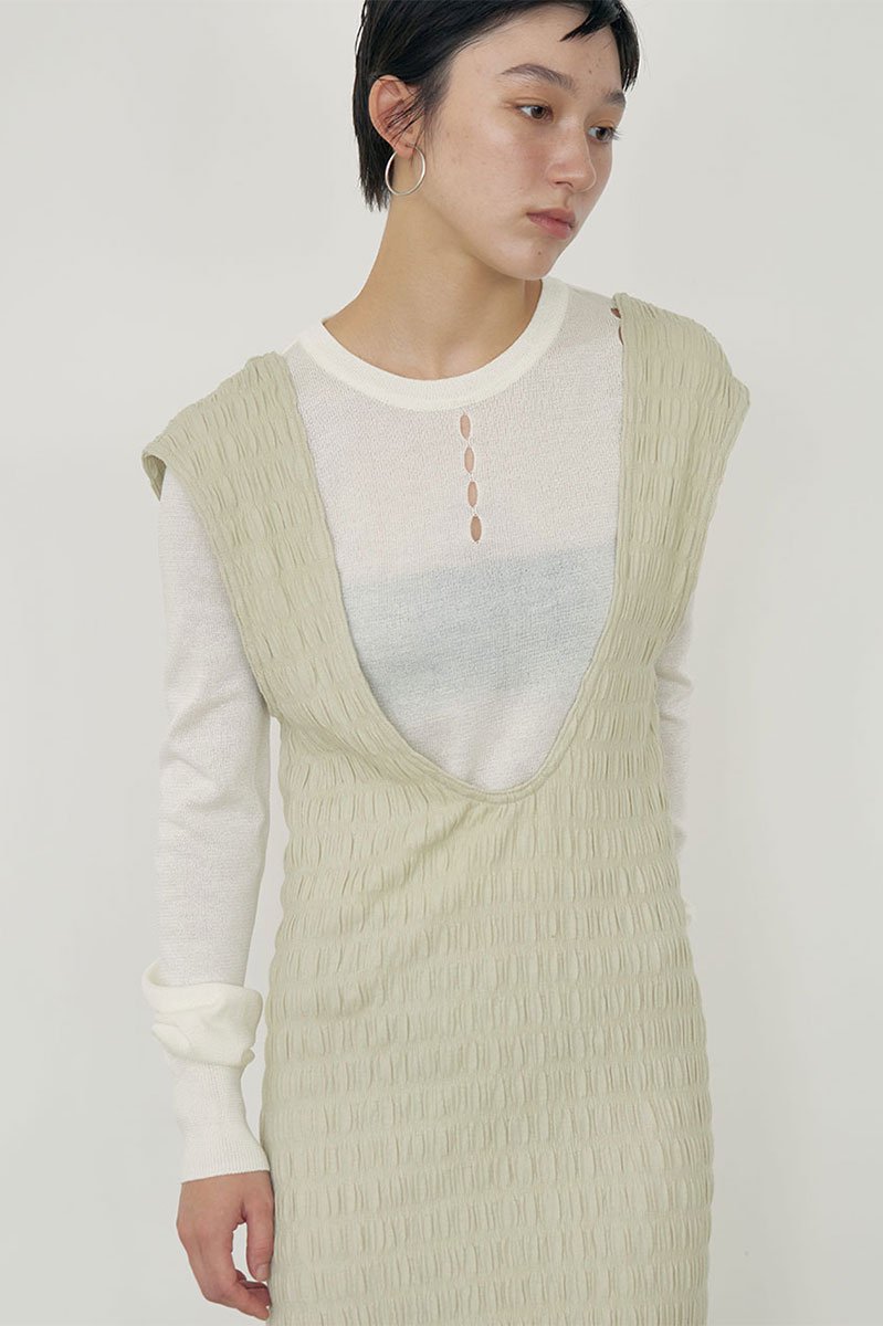 HOLE KNIT TOP /WHT