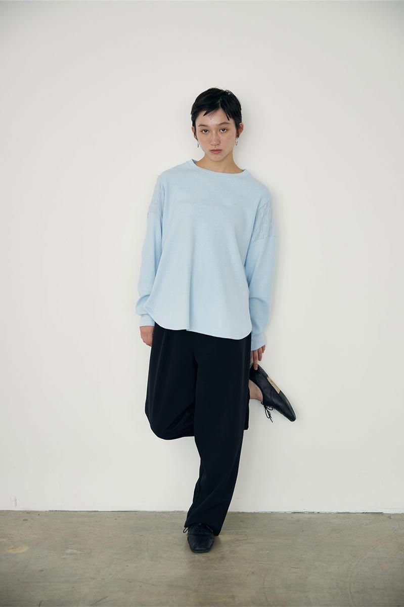 MAT SATIN RELAX PANTS /BLK - MEER