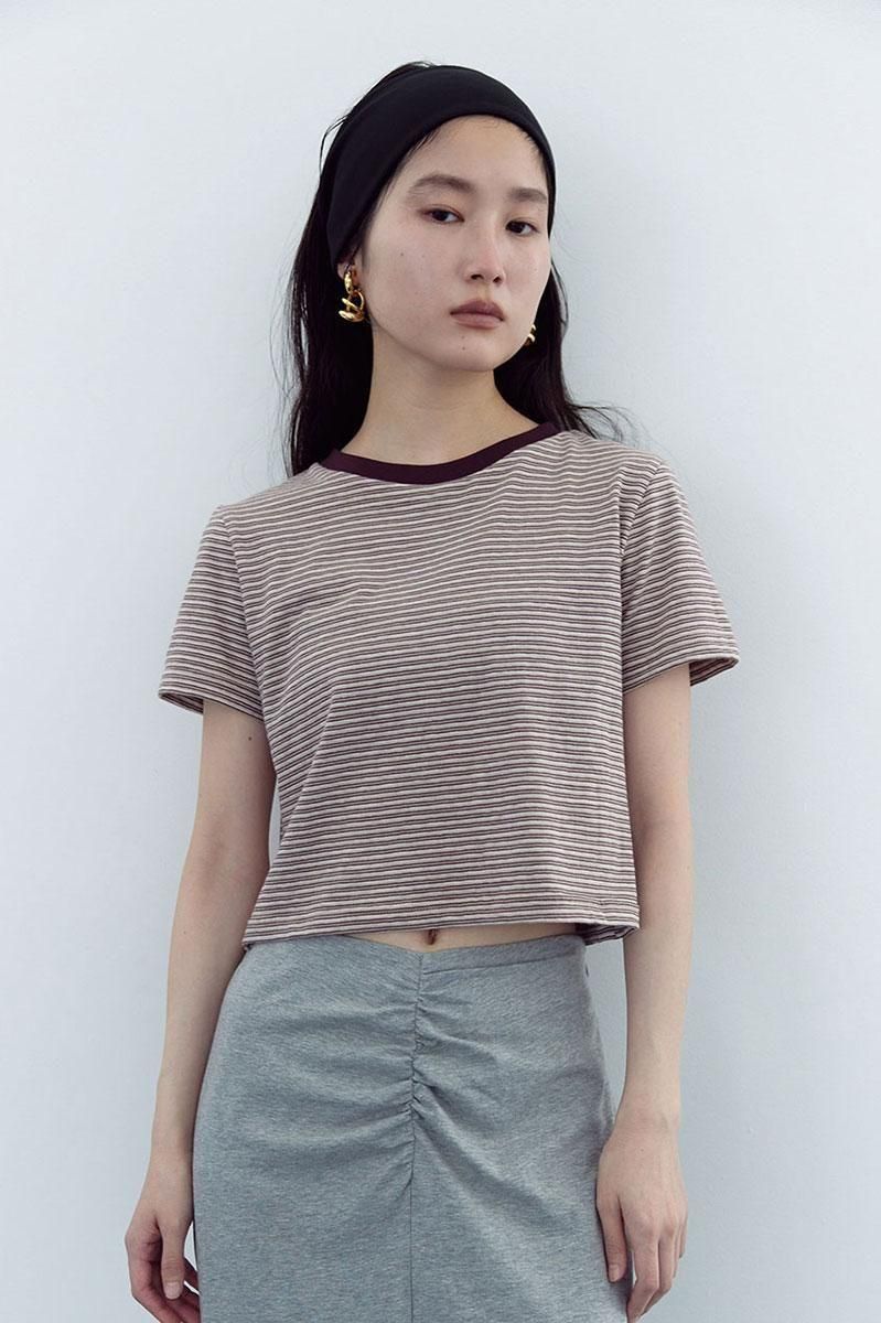 BORDER COMPACT TEE /BRN RED