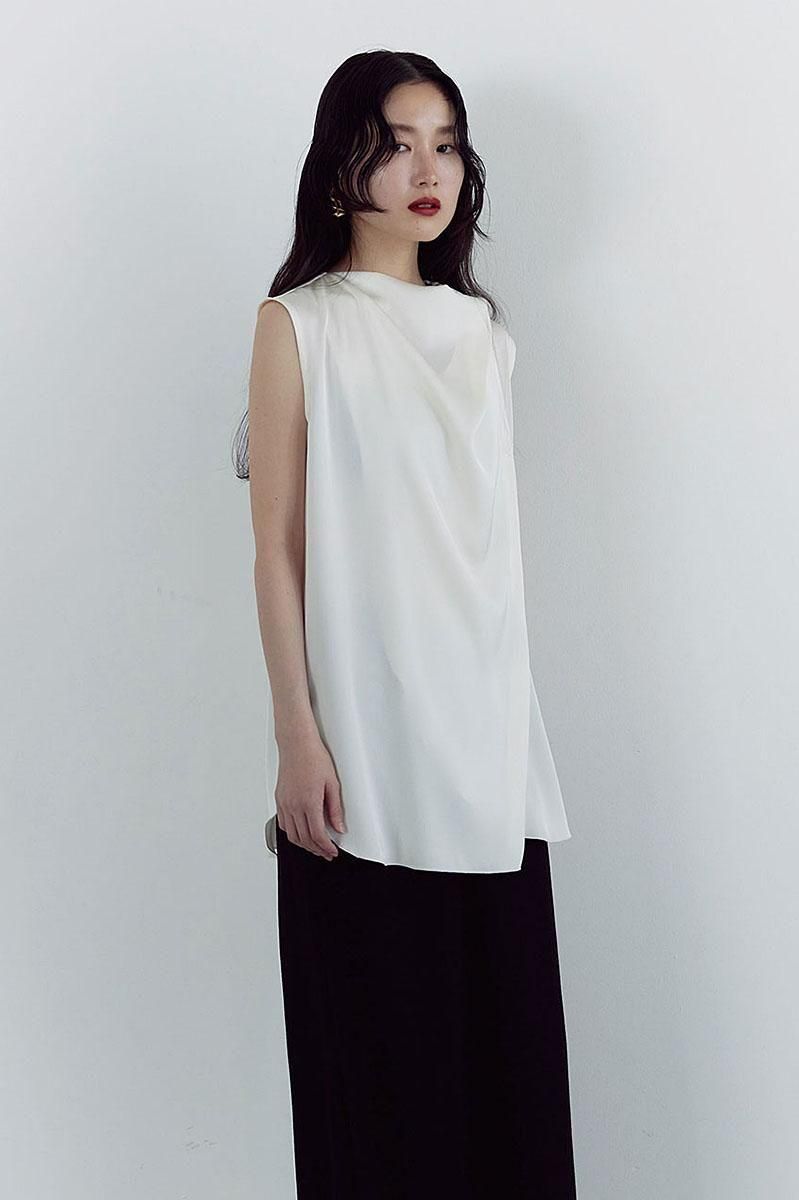 DRAPE LAYERED TOP /WHT