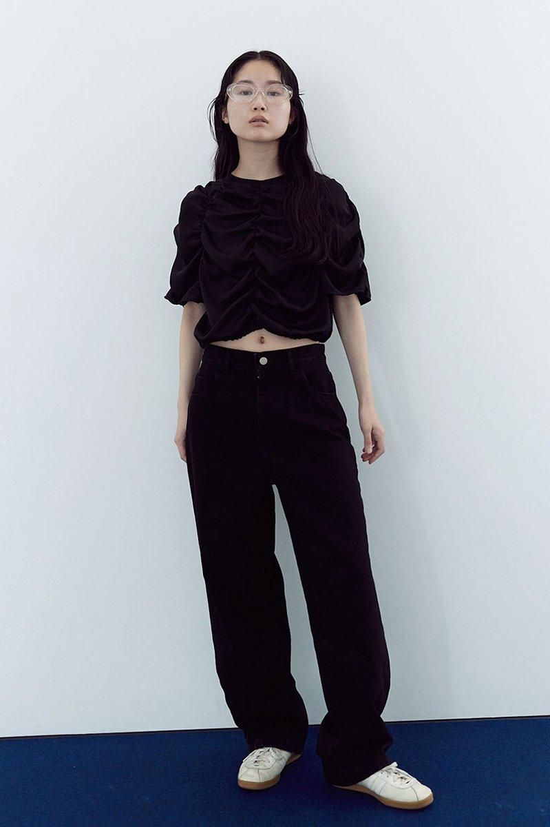 STRAIGHT SOFT WIDE DENIM /BLK