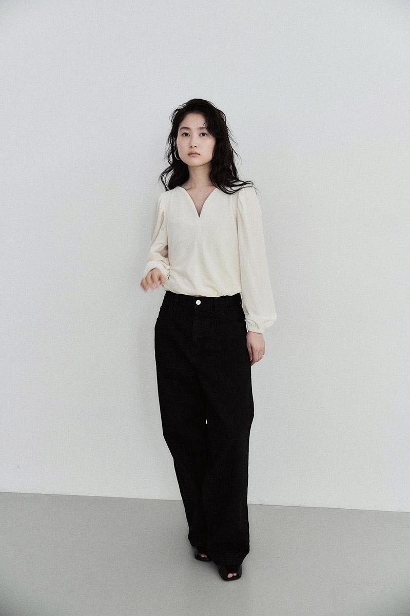MEER♡ STRAIGHT SOFT WIDE DENIM STRAIGHT SOFT WIDE DENIM /BLK - MEER.