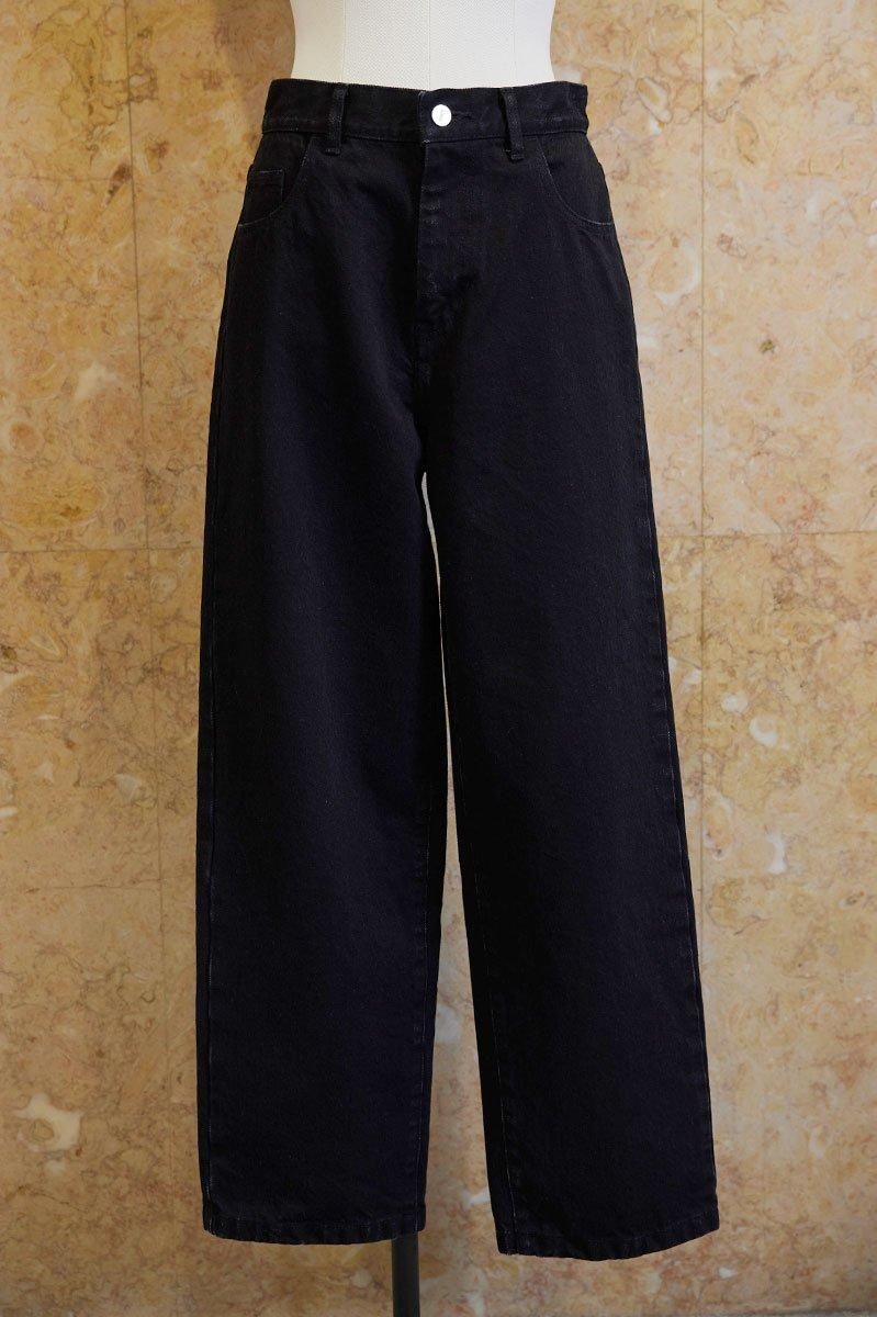 STRAIGHT SOFT WIDE DENIM /BLK - MEER.