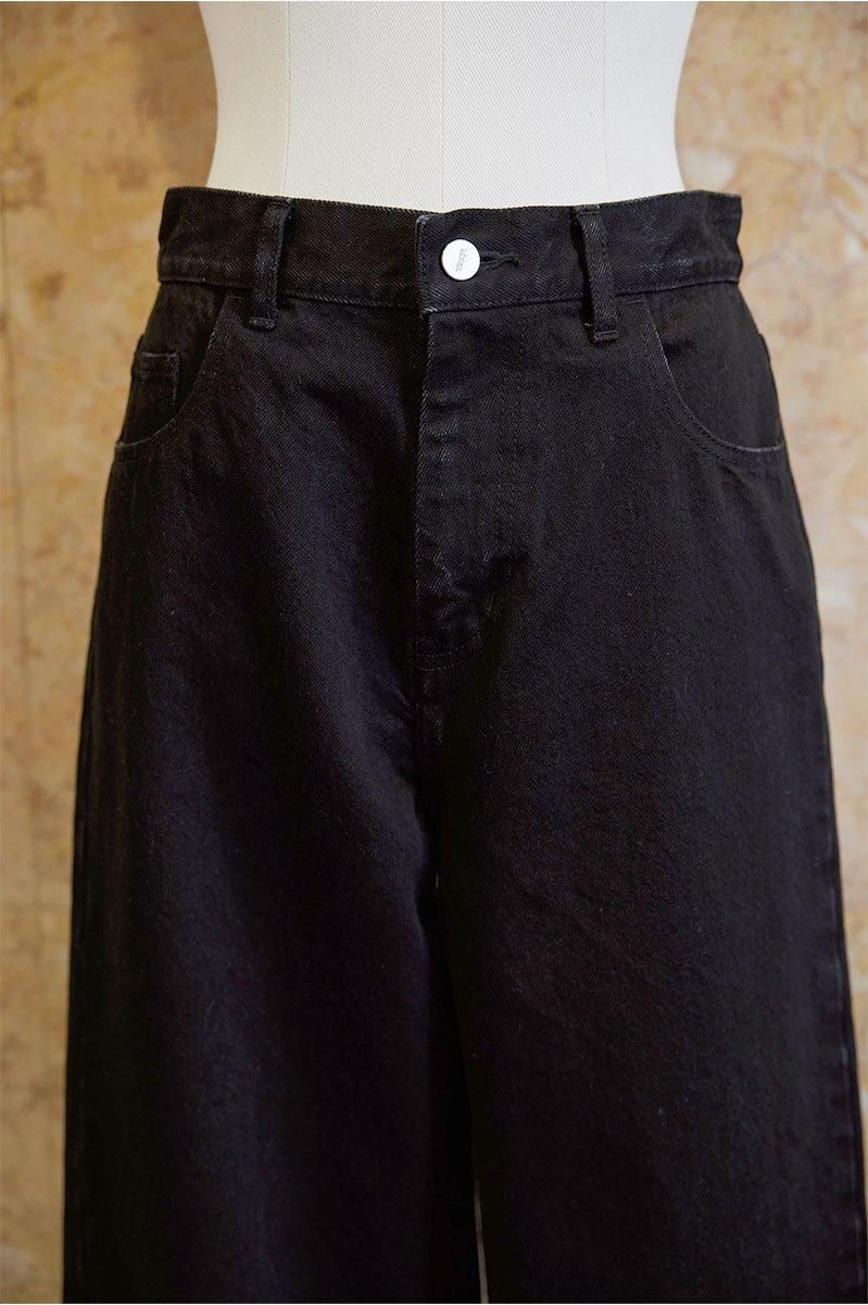 STRAIGHT SOFT WIDE DENIM /BLK - MEER.