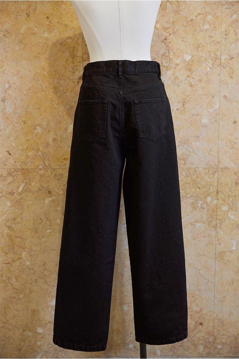 MEER♡ STRAIGHT SOFT WIDE DENIM STRAIGHT SOFT WIDE DENIM /BLK - MEER.