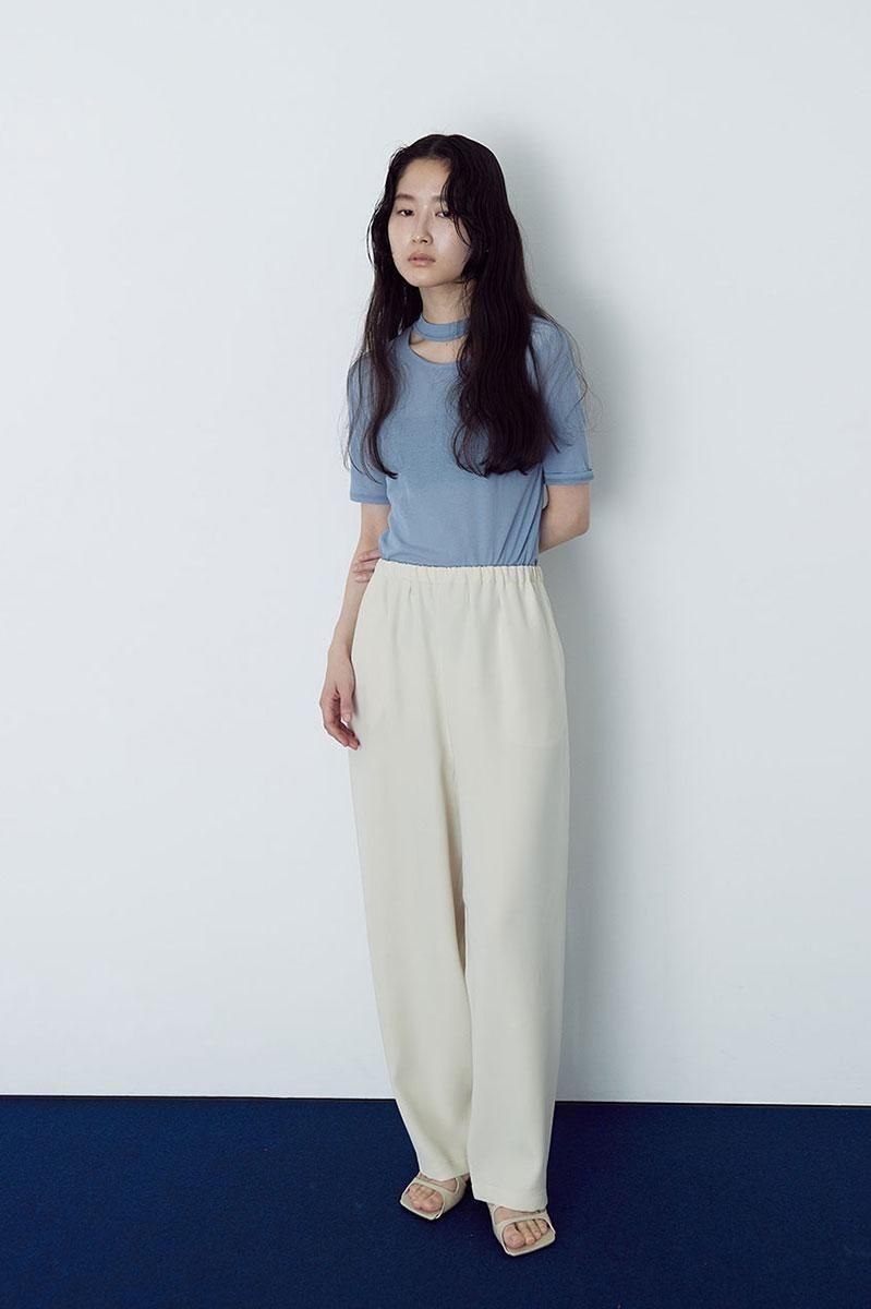 MAT SATIN RELAX PANTS /CRM