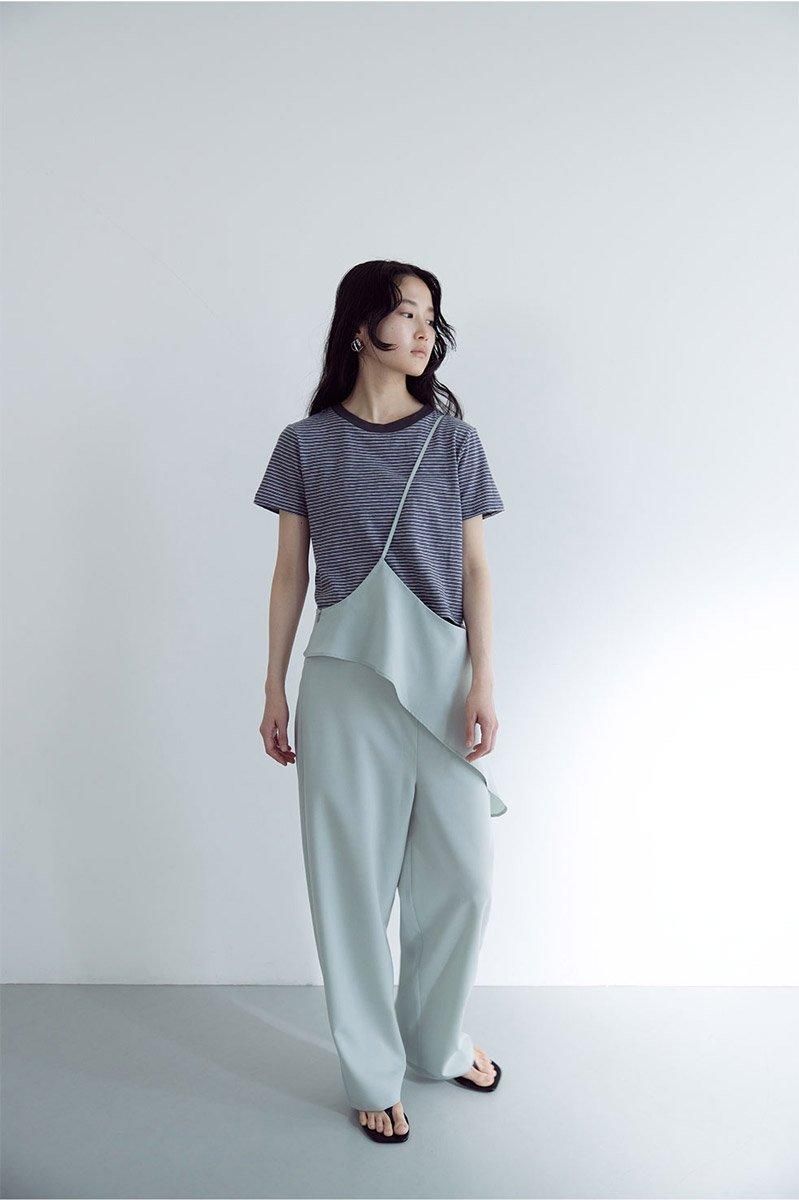 WRAP SHOULDER PANTS /BLE GRY